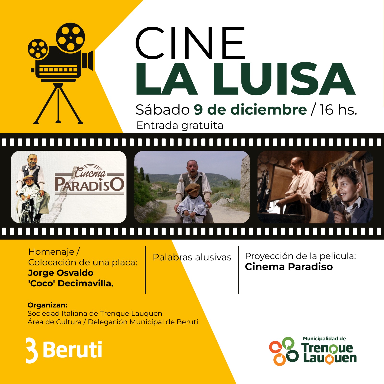 Cinema Paradiso - Cine La Luisa - Cultura para Armar