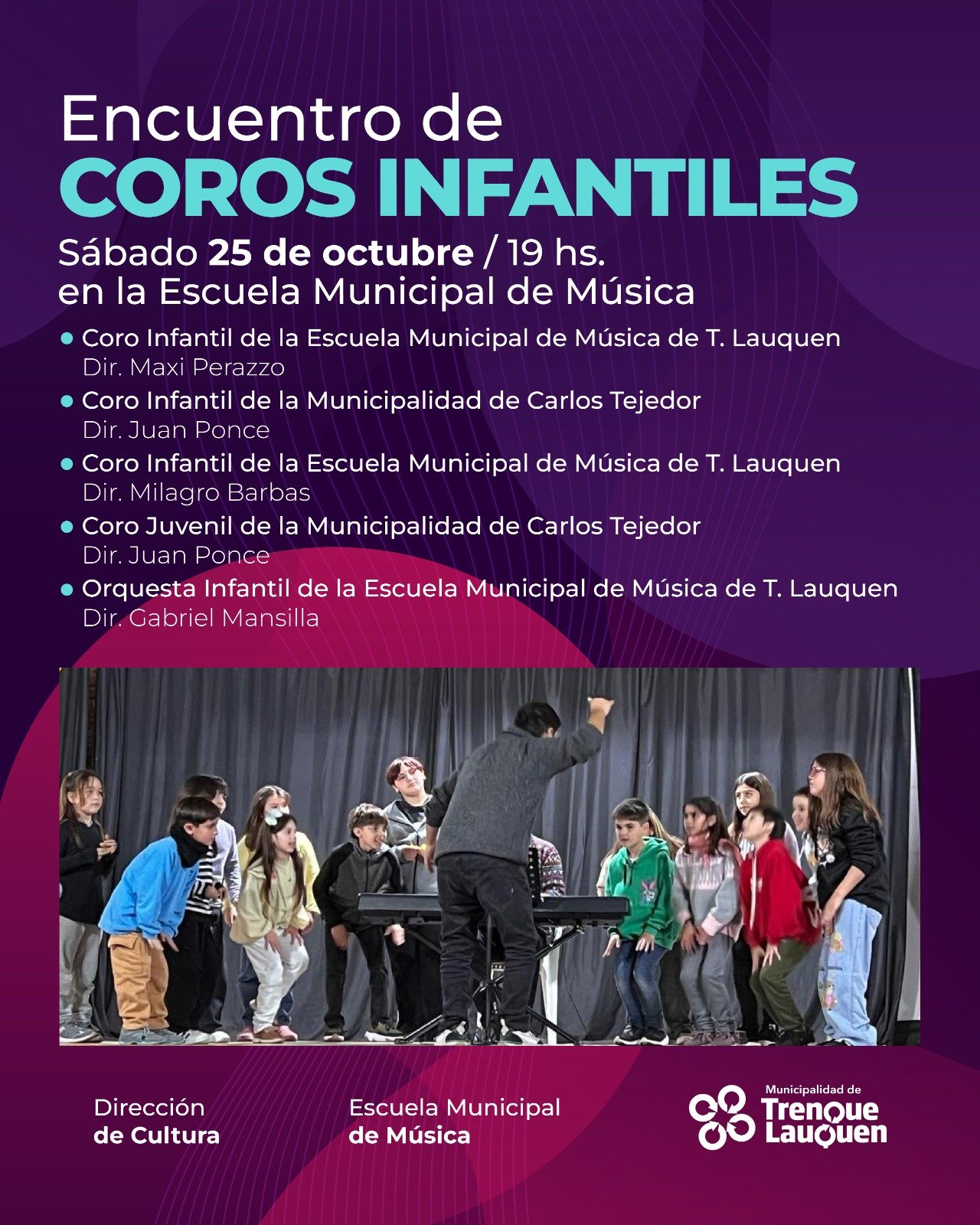 Sábado 25 a las 19 hs – encuentro de coros infantiles