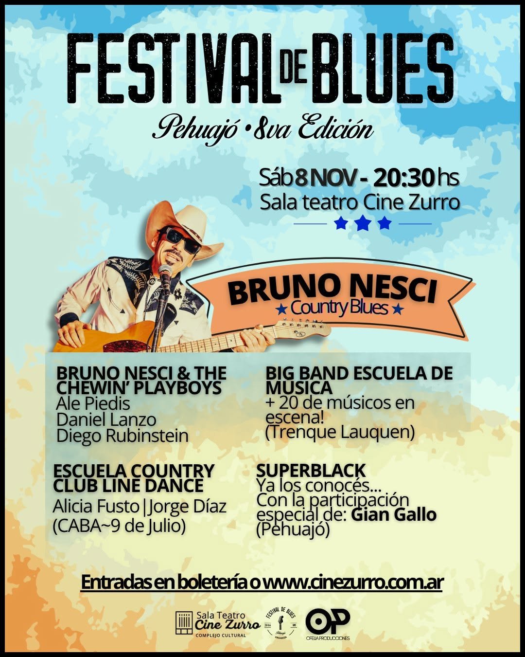sábado 8 de noviembre – festival de Blues en Pehuajó