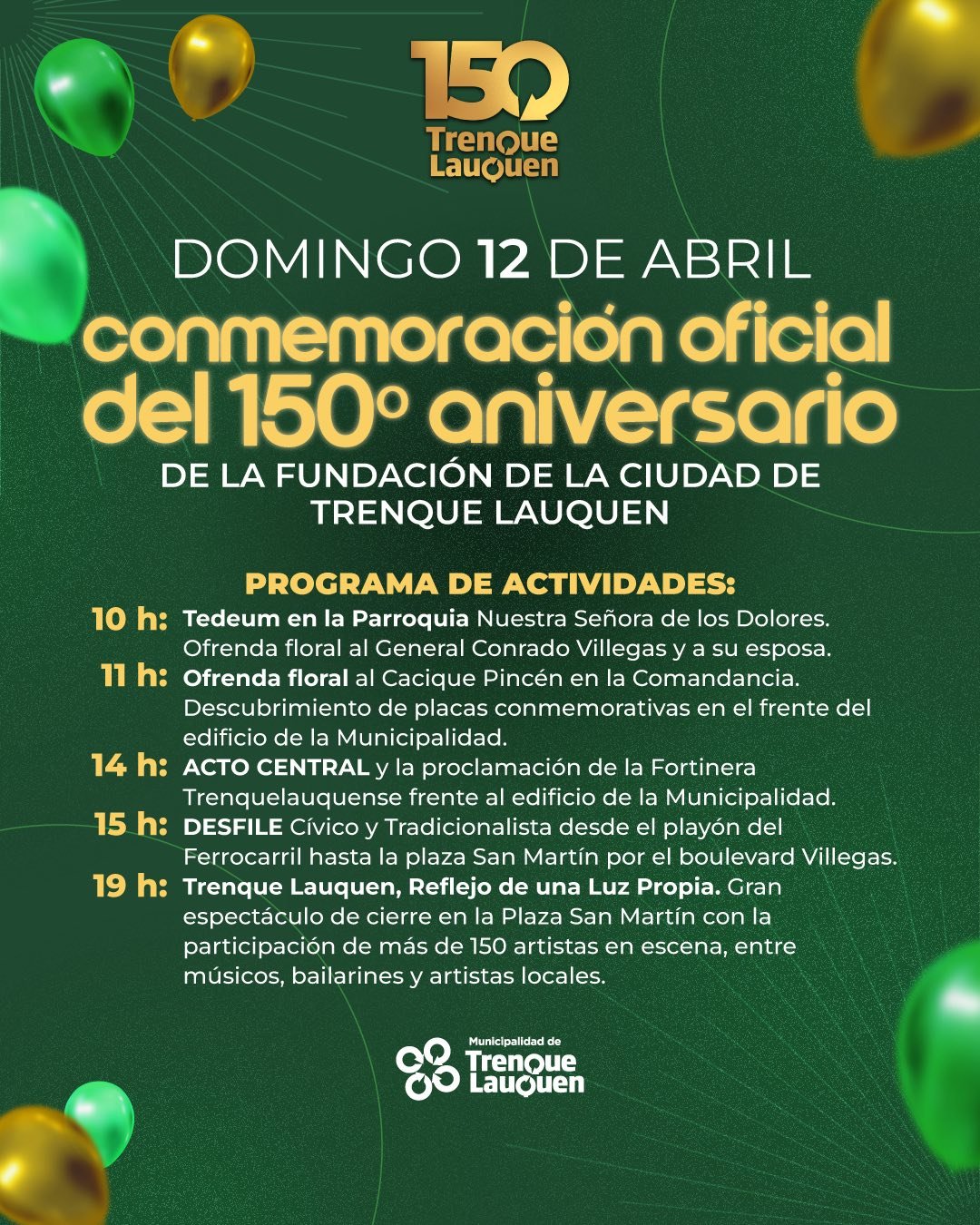 actos centrales – domingo 12 de abril