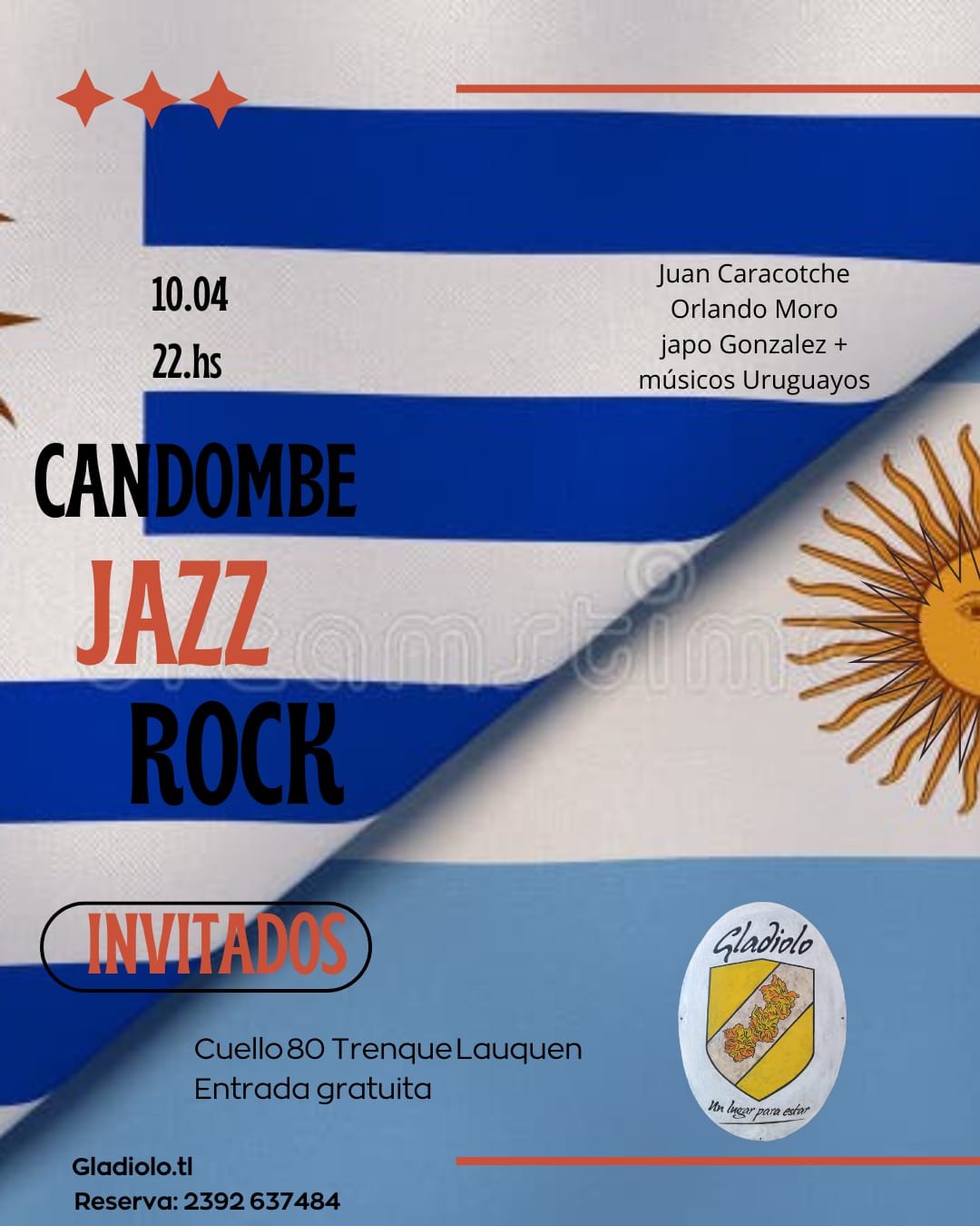 viernes – candombe jazz rock en Gladiolo